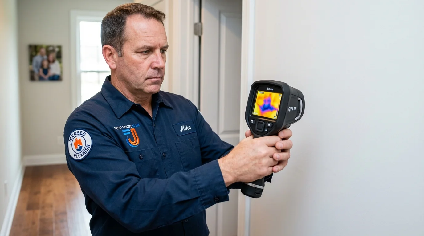 Thermal imaging leak detection by Johns Plumbing LLC in Campbellsport
